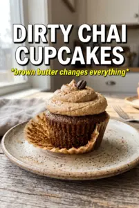 Brown Butter Dirty Chai Cupcakes