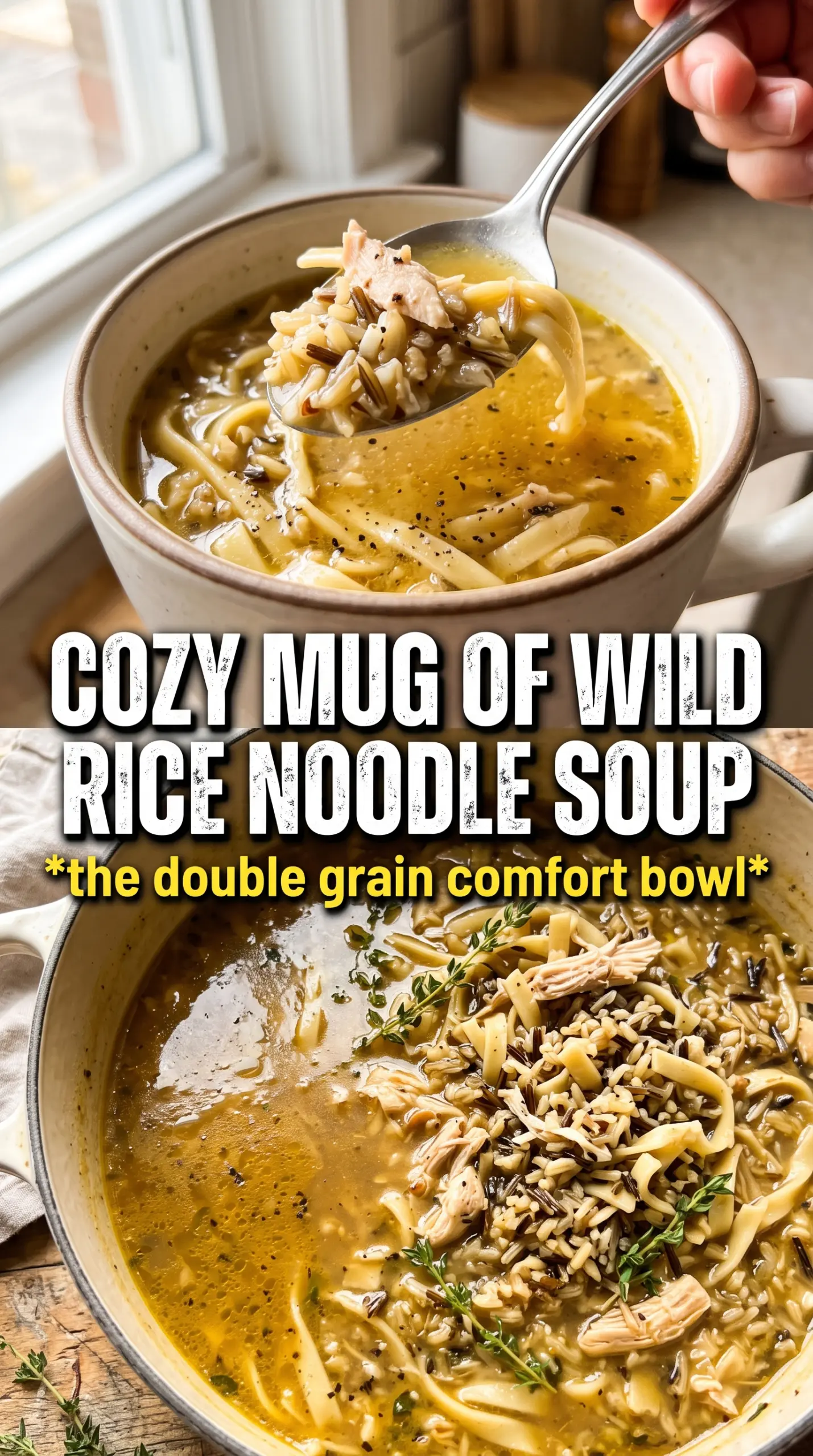 Chicken Noodle and Wild Rice Soup creamy hearty