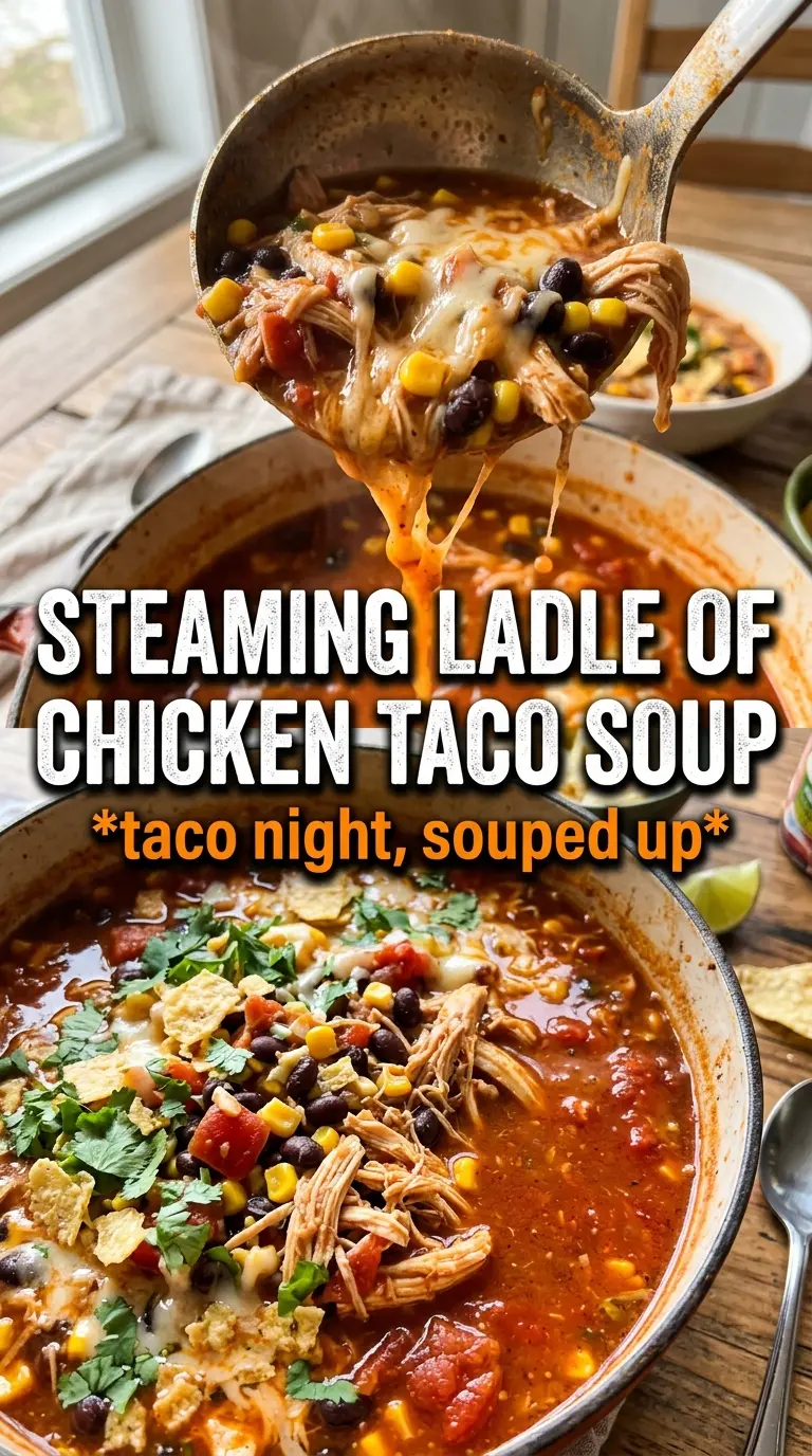 Chicken Taco Soup bold toppings