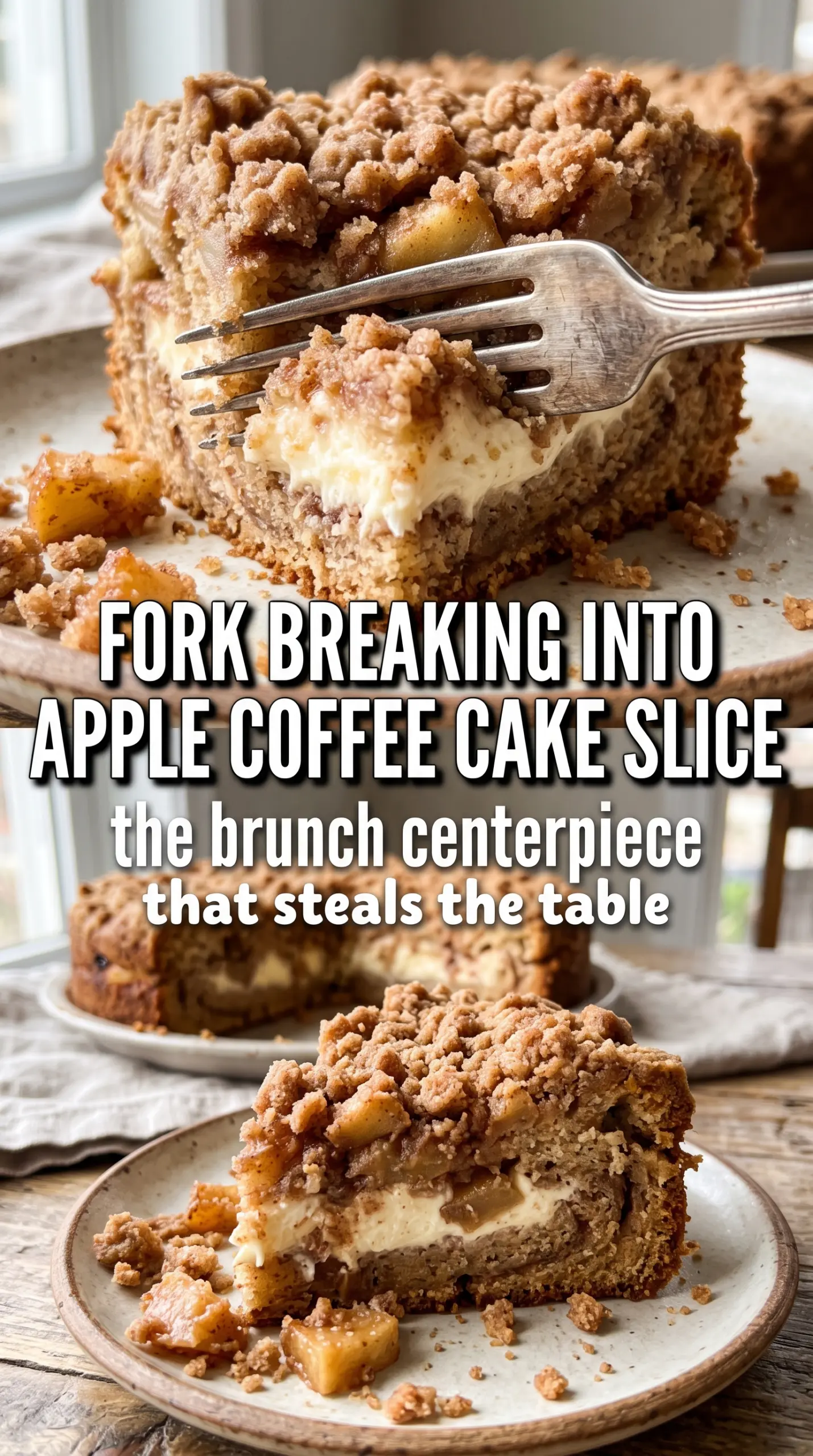 Cream Cheese Apple Coffee Cake golden streusel creamy layers