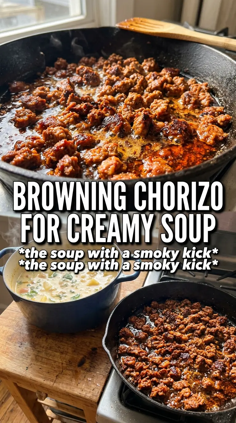 Creamy chorizo potato soup smoky creamy
