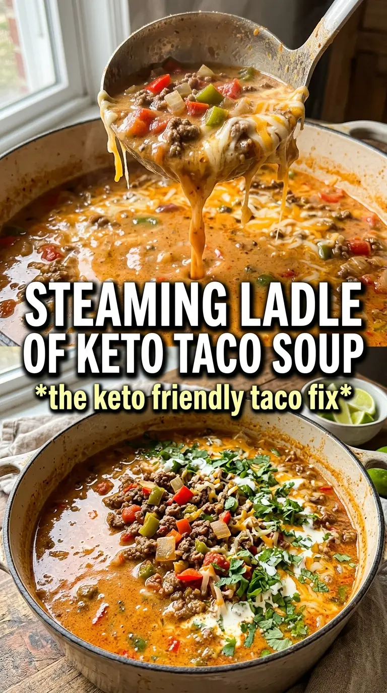Creamy keto taco soup with ground beef creamy spicy