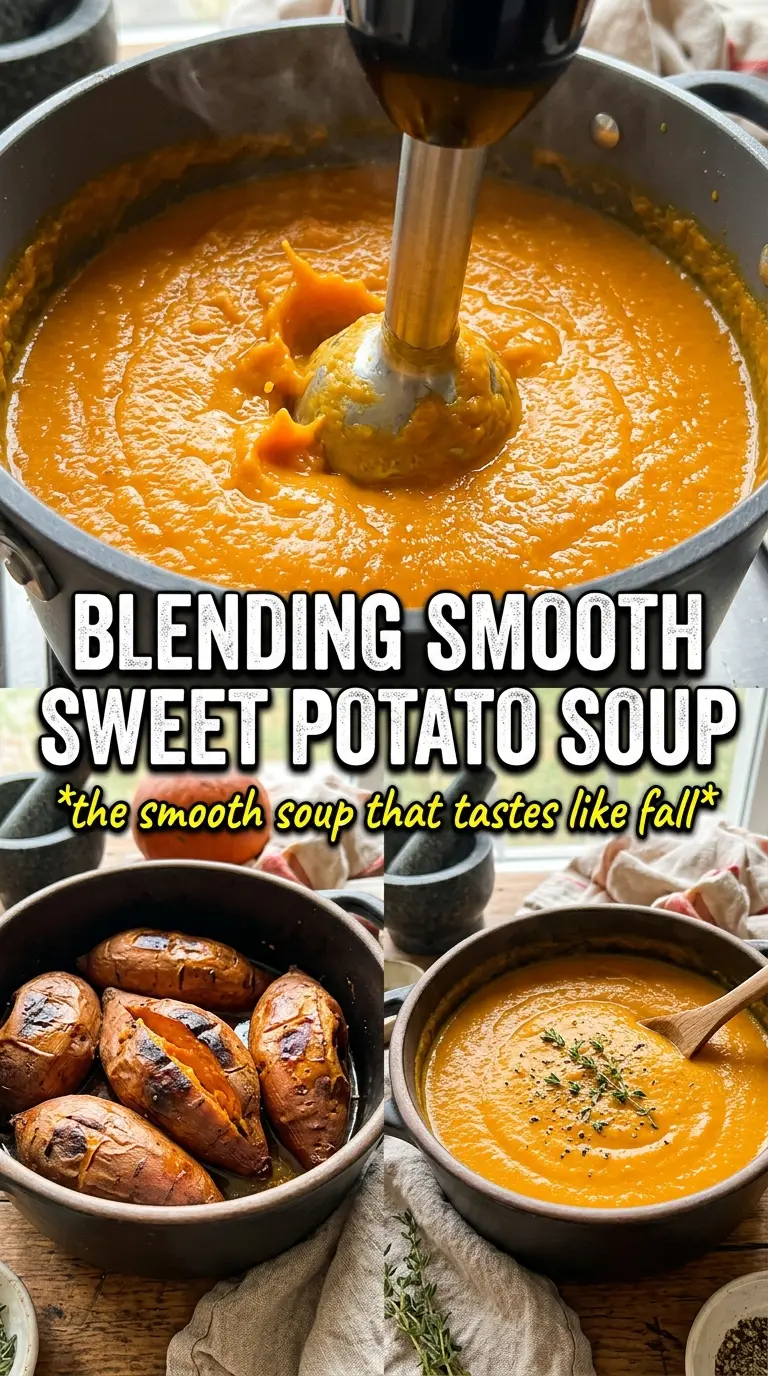 Creamy Sweet Potato Soup vibrant orange silky