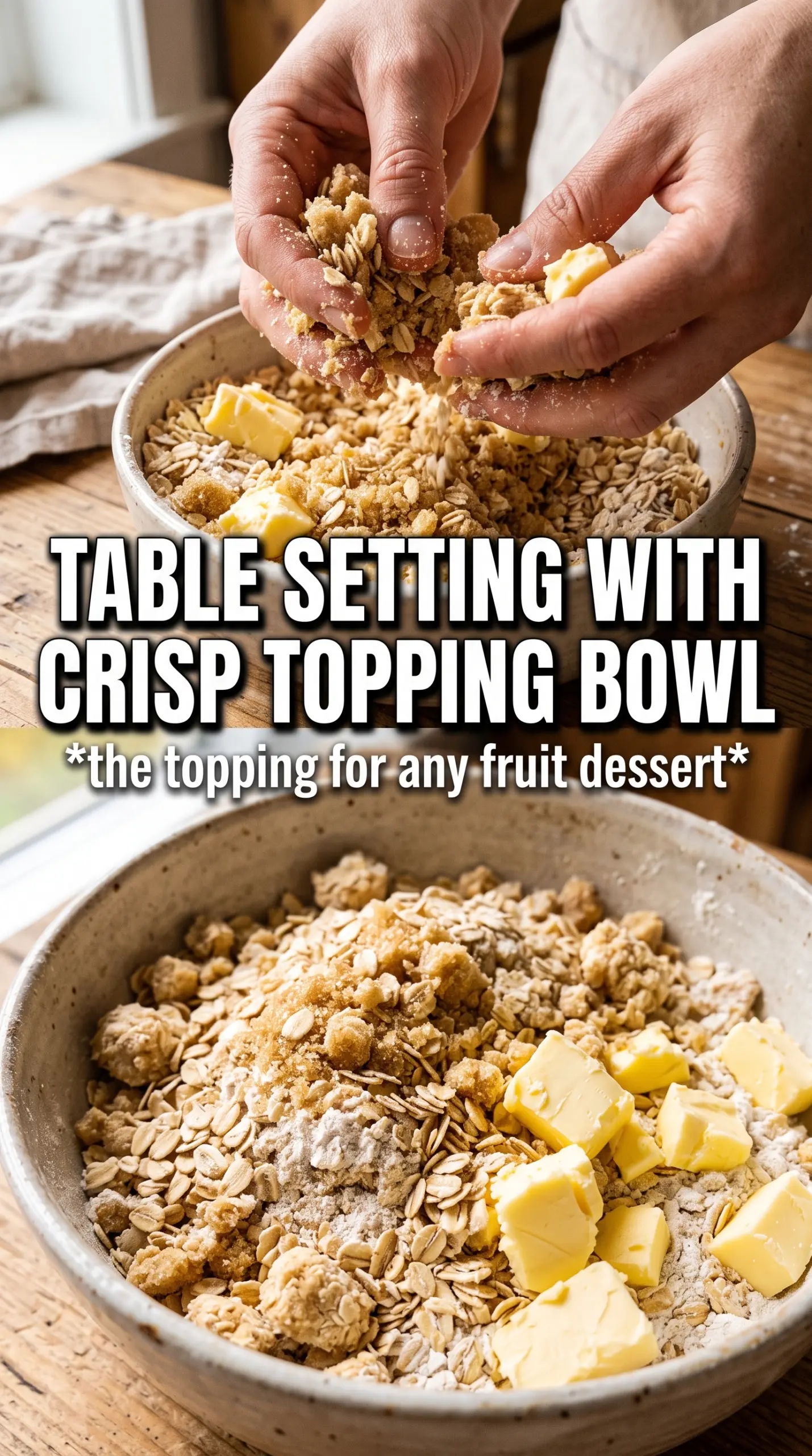 Fruit Crisp Topping golden oat crumble