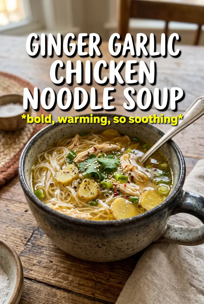 Ginger Garlic Chicken Noodle Soup