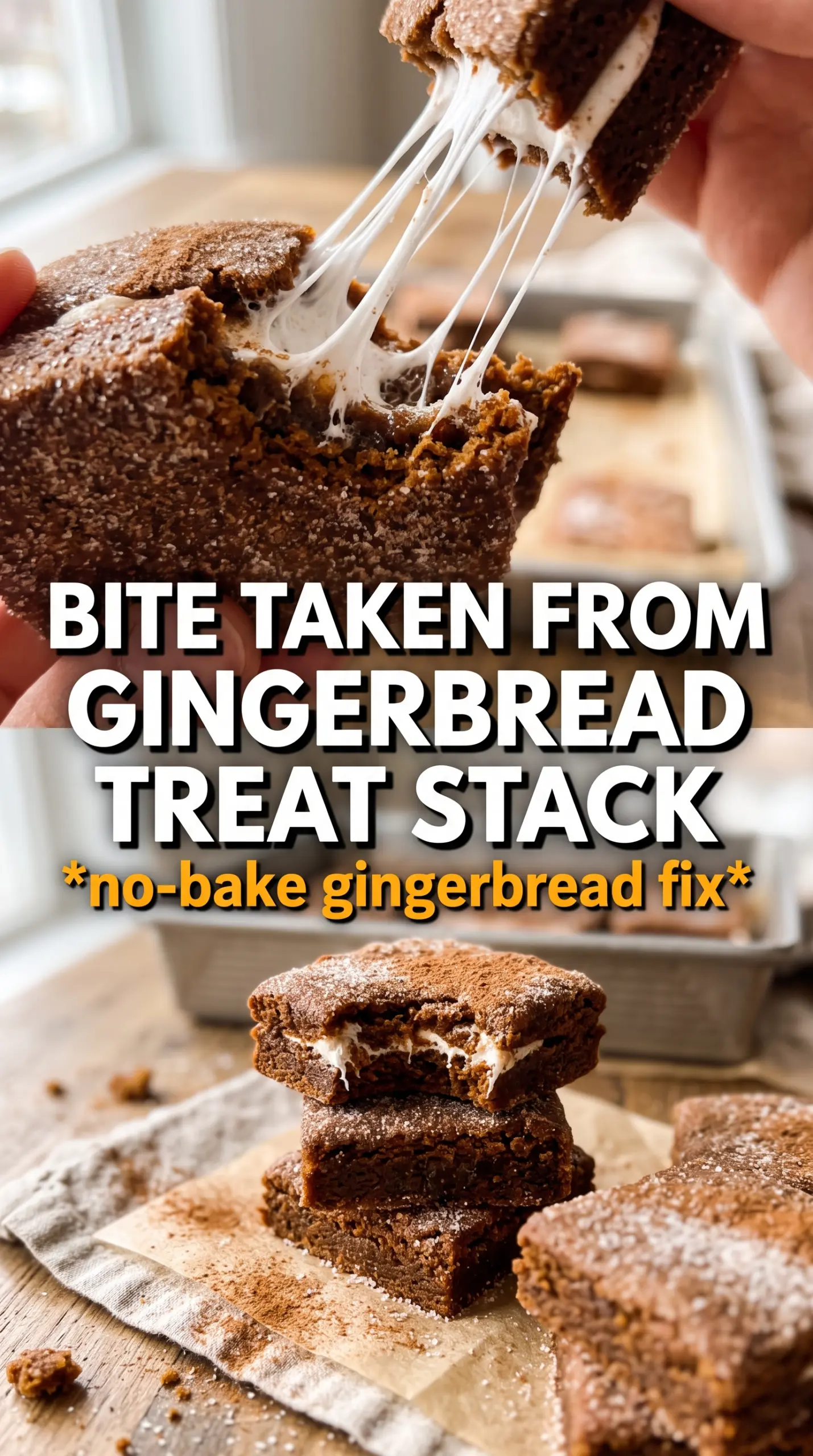 Gingerbread Rice Krispie Treats chewy spiced bars