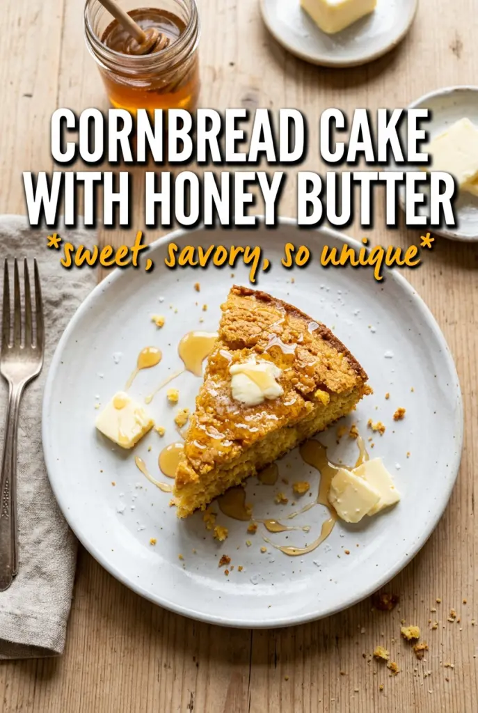 Layered Cornbread Cake With Honey Butter Frosting