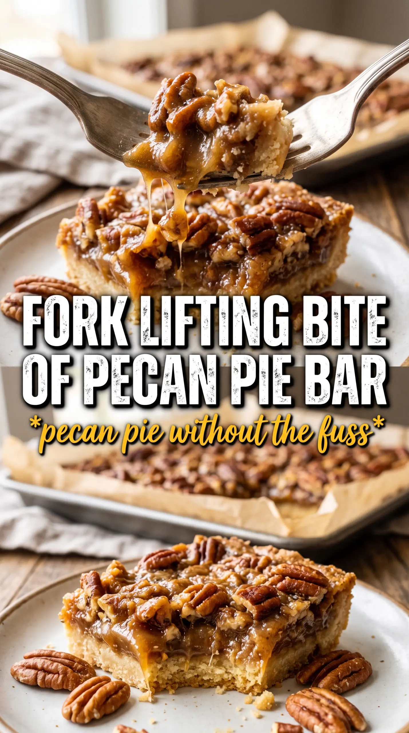 Pecan pie bars buttery caramel-pecan