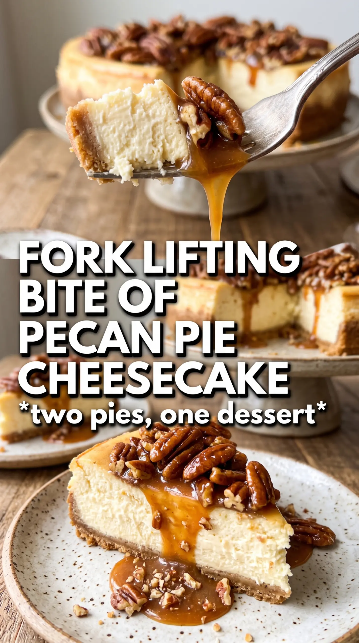 Pecan pie cheesecake creamy pecan topping