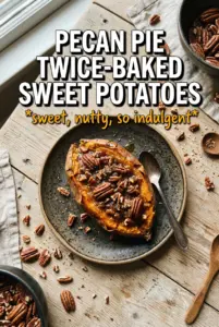 Pecan Pie Twice-Baked Sweet Potatoes