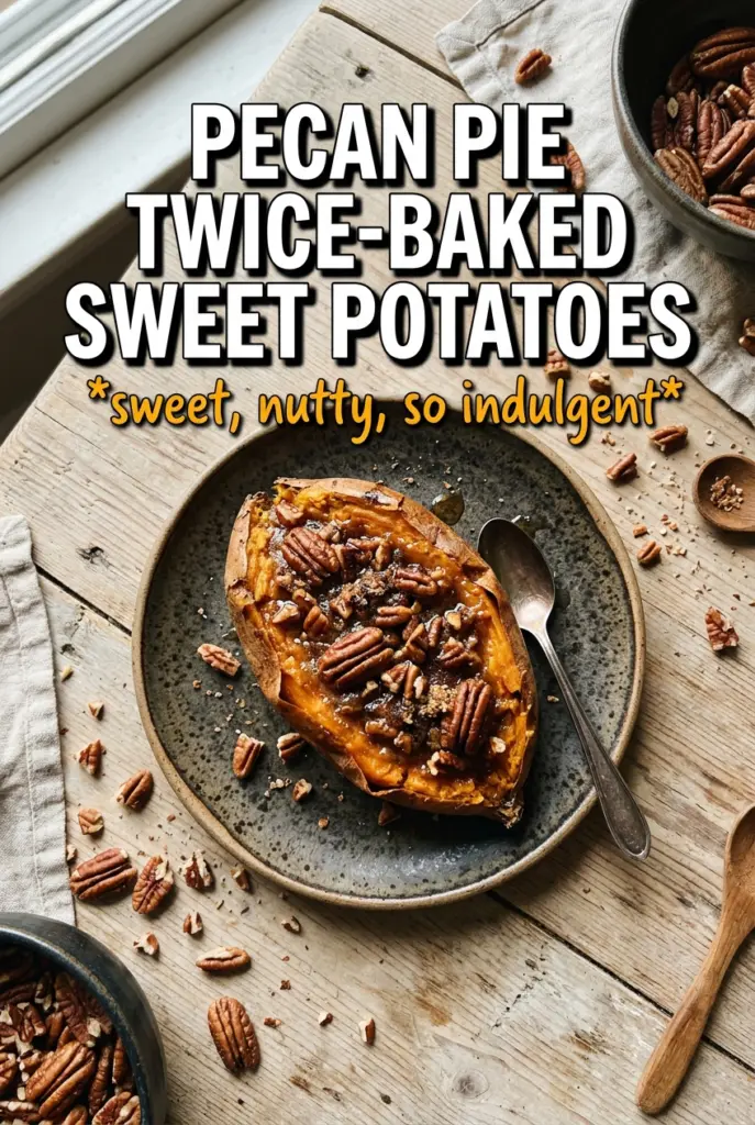 Pecan Pie Twice-Baked Sweet Potatoes