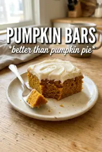 Pumpkin Bars with Cream Cheese Frosting