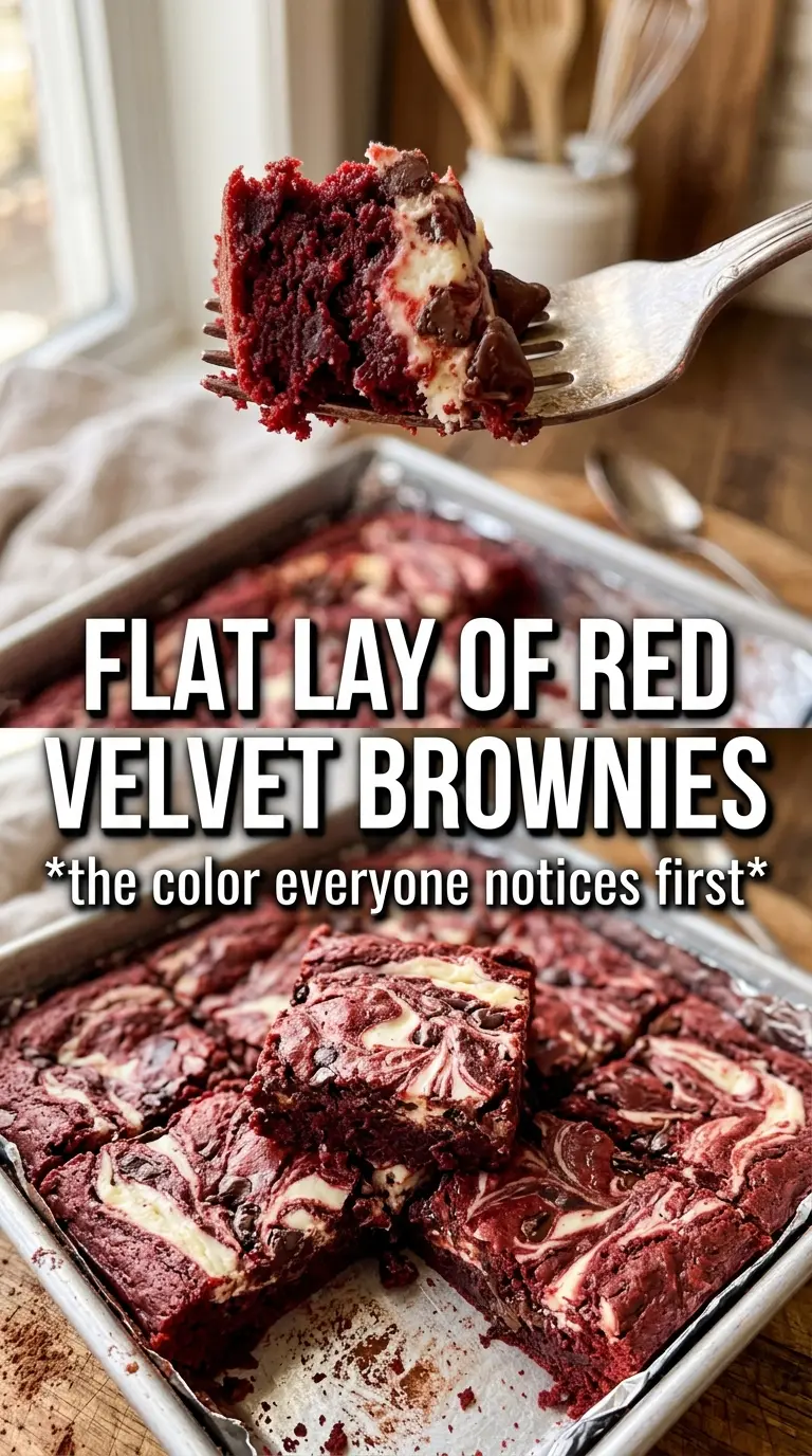 Red Velvet Brownies fudgy swirl vibrant