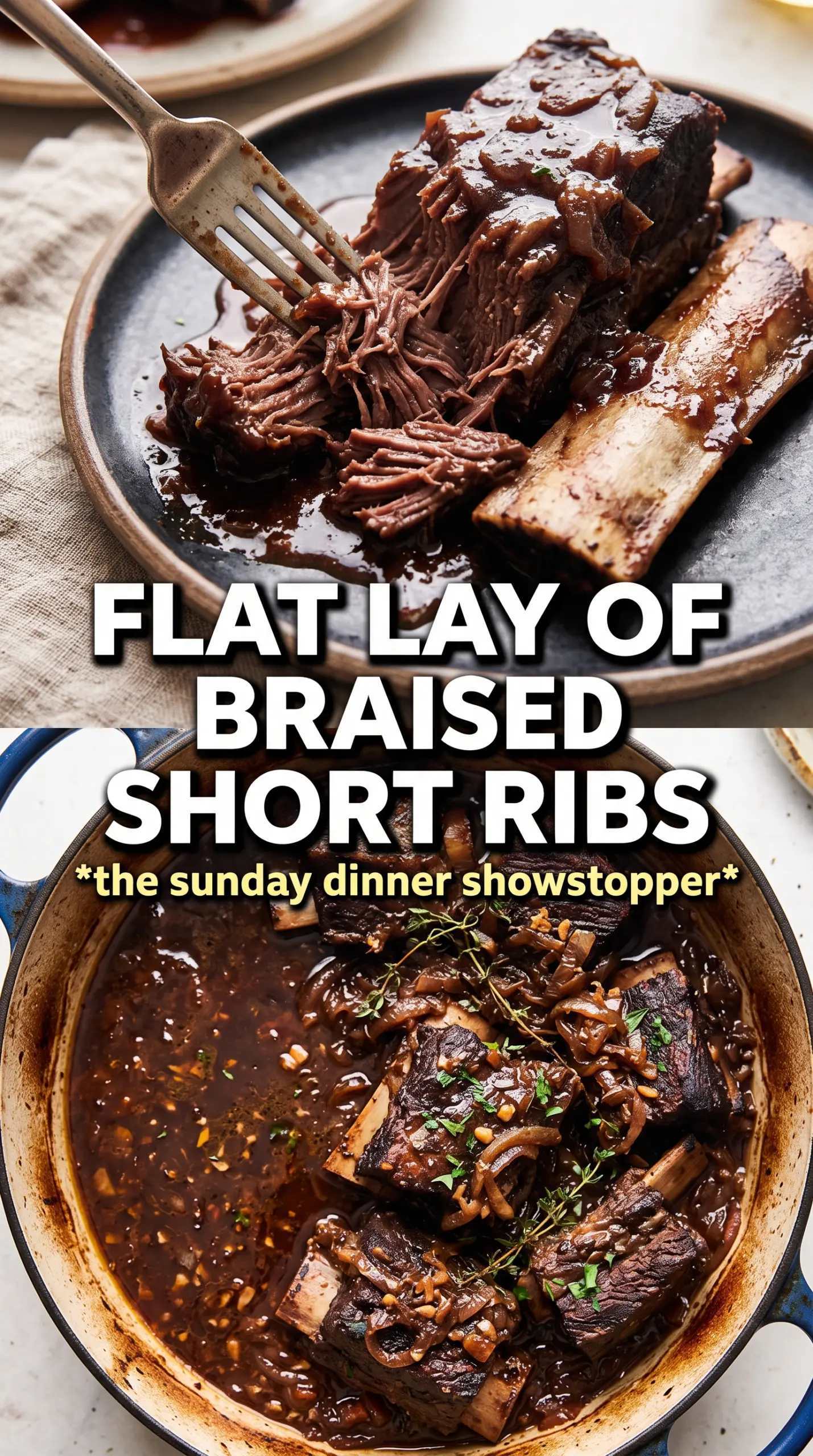 Red Wine Braised Short Ribs in Dutch Oven tender rich savory