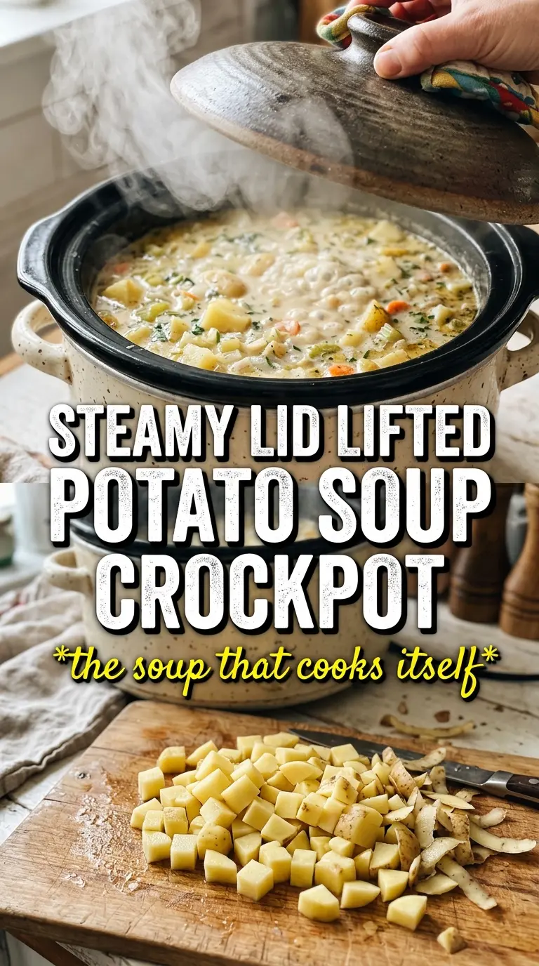 Slow Cooker Potato Soup creamy chunky loaded
