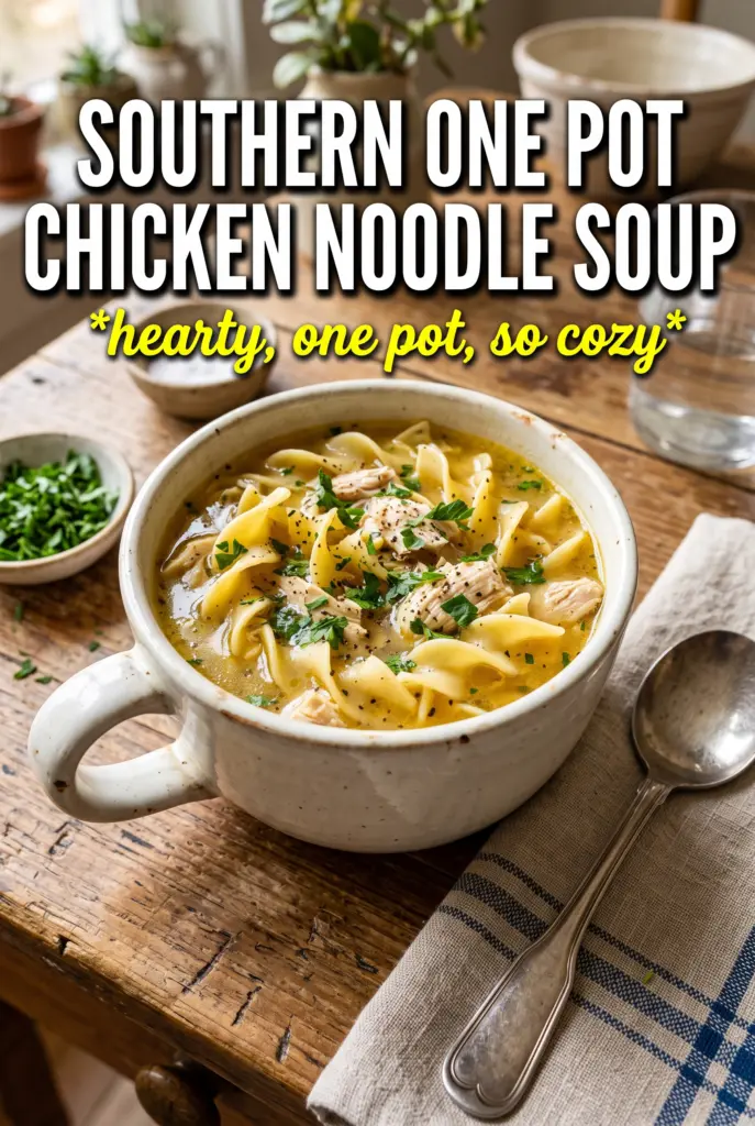 Southern Style One Pot Chicken Noodle Soup