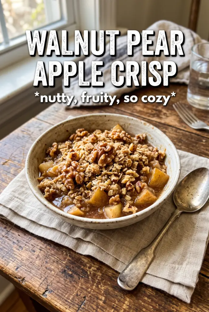 Walnut Pear Apple Crisp