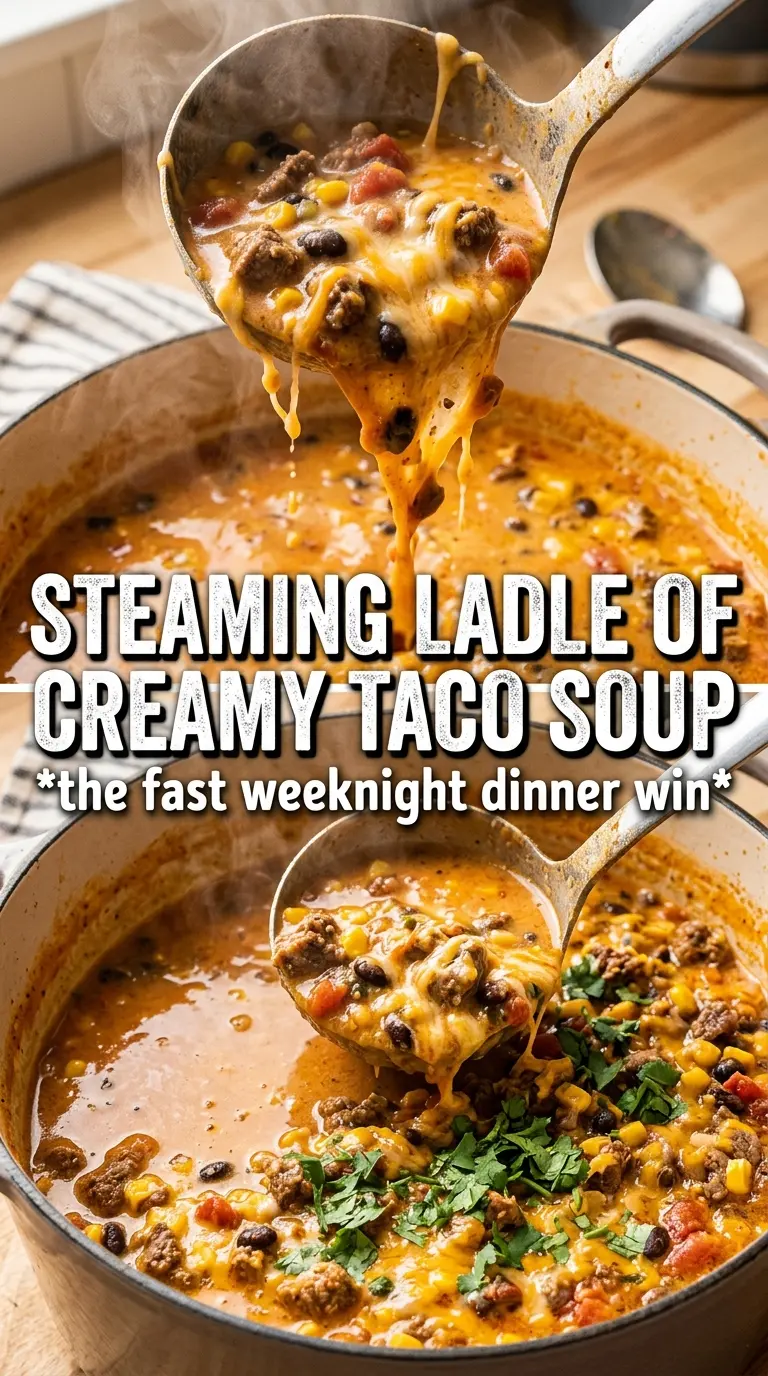 30-Minute Creamy Taco Soup rich creamy