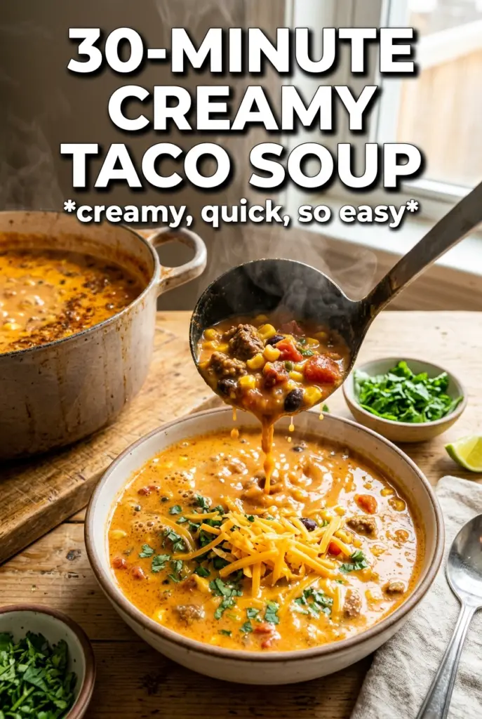 30-Minute Creamy Taco Soup