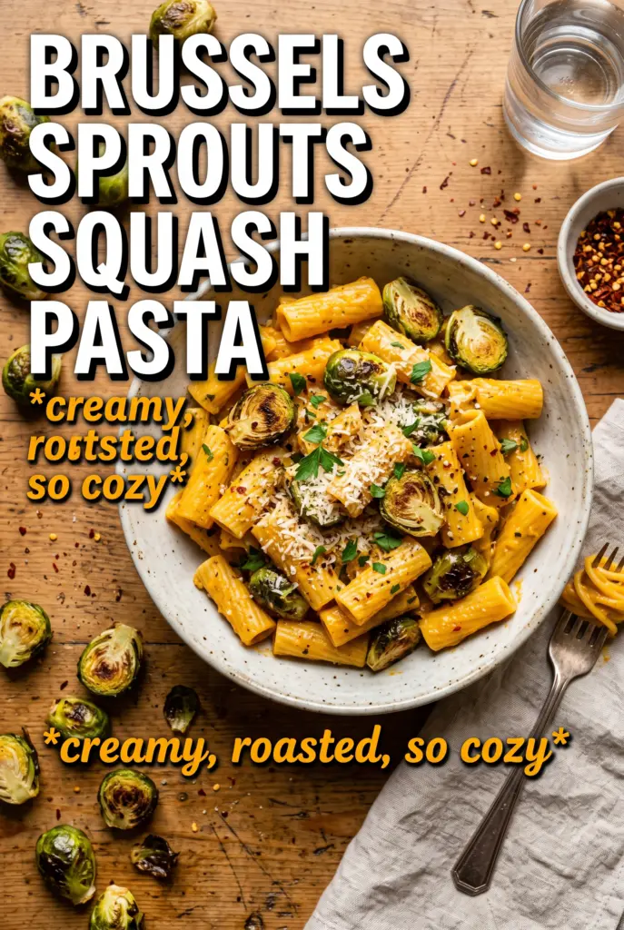 Brussels Sprouts and Butternut Squash Pasta
