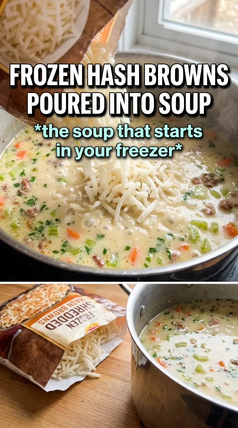 Frozen Hash Brown Potato Soup creamy loaded
