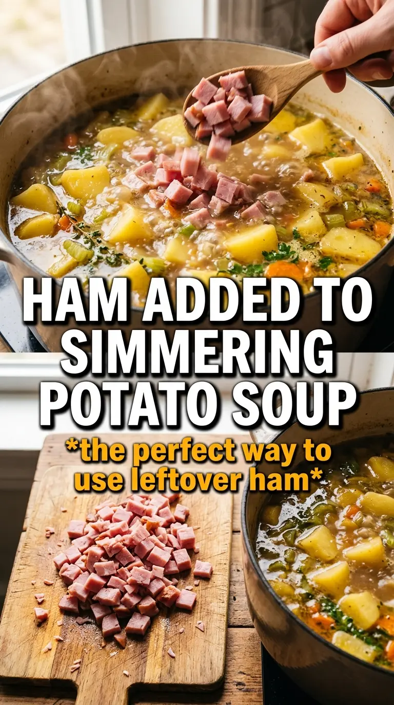 One Pot Ham And Potato Soup creamy hearty comforting