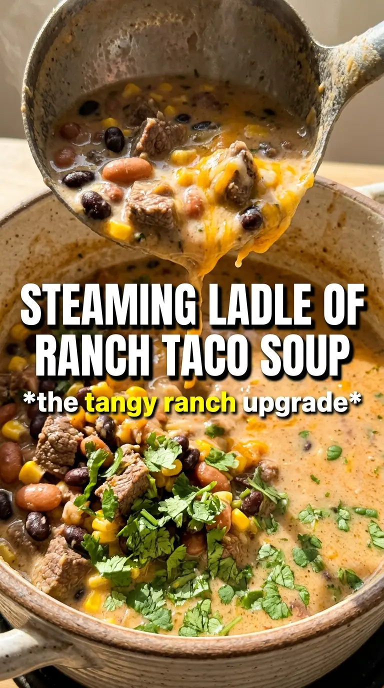 Taco Soup With Ranch Packet, bold broth, hearty toppings