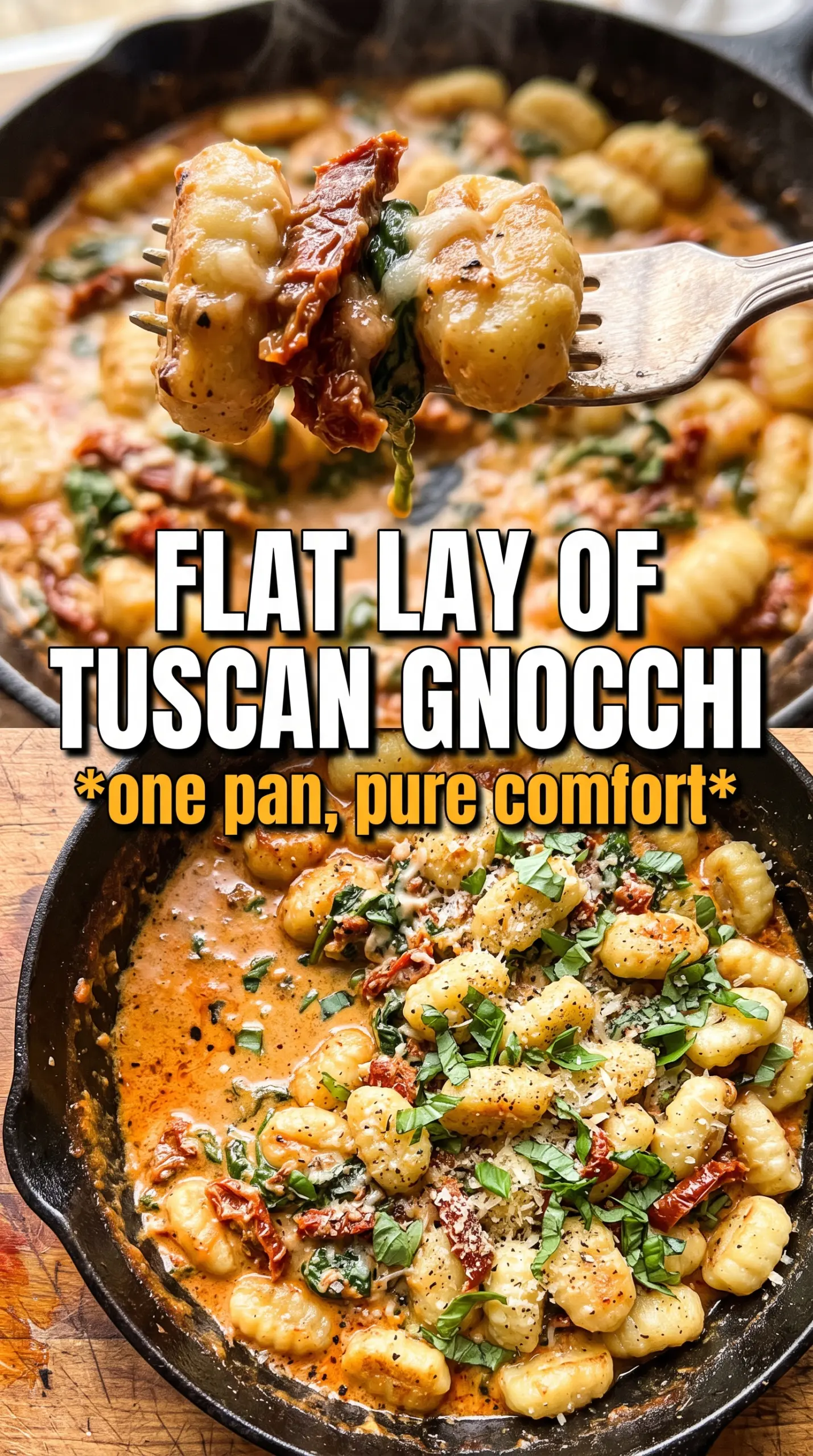 Tuscan gnocchi creamy skillet savory