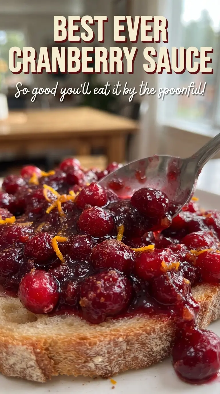 Best Ever Cranberry Sauce glossy burst berries